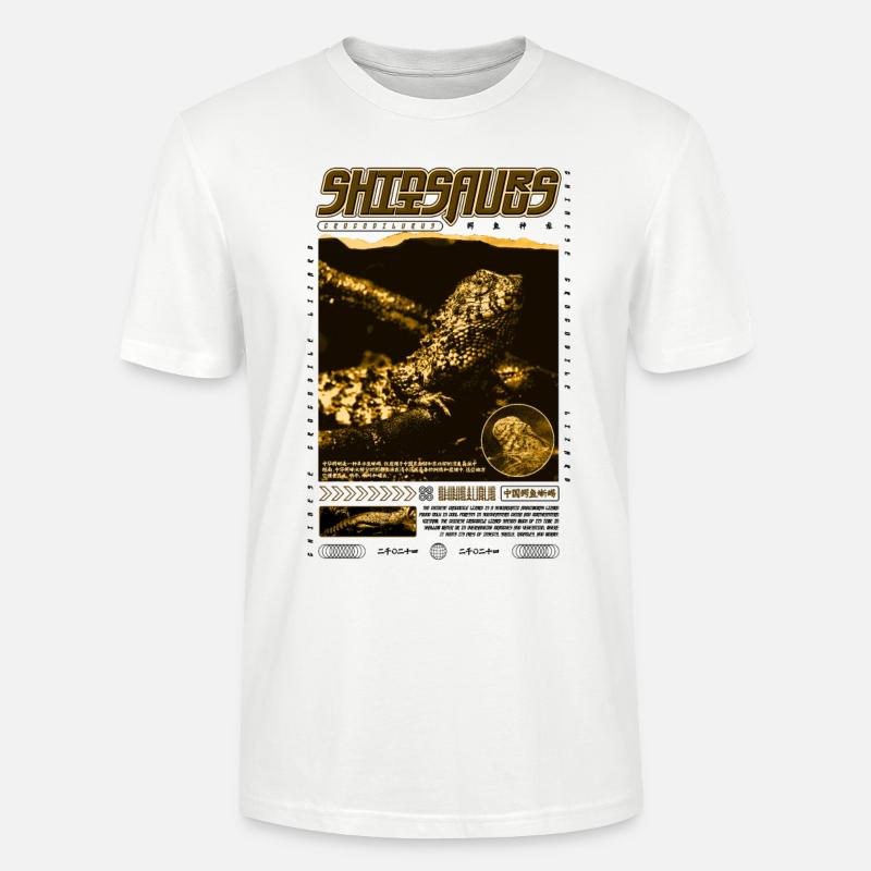 Chinesisches Krokodil Eidechse Shinisaurus Crocodilurus - Stanley/Stella Unisex Bio-T-Shirt CRAFTER - Weiß
