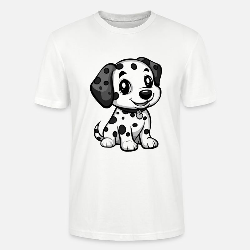 Dalmatiner Hund Comic Niedlich - Stanley/Stella Unisex Bio-T-Shirt CRAFTER - Weiß