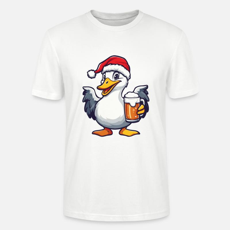 Gans Weihnachten Bier - Stanley/Stella Unisex Bio-T-Shirt CRAFTER - Weiß
