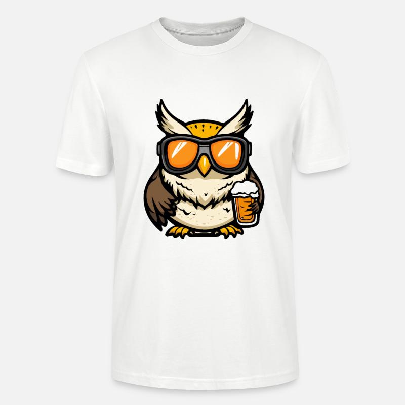 Eule Ski Bier - Stanley/Stella Unisex Bio-T-Shirt CRAFTER - Weiß