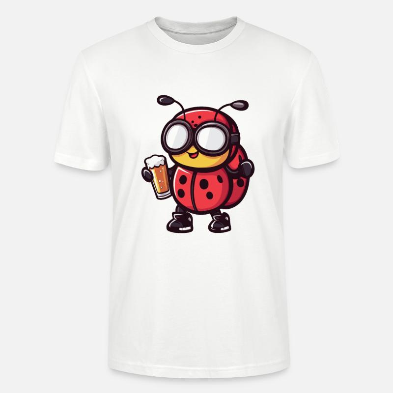 Bière de ski Ladybug - T-shirt bio CRAFTER Stanley Stella Unisexe - blanc