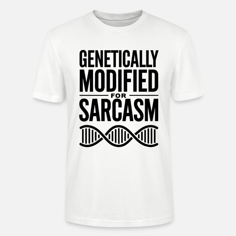 Sarkasmus Gene DNA Genetik - Stanley/Stella Unisex Bio-T-Shirt CRAFTER - Weiß