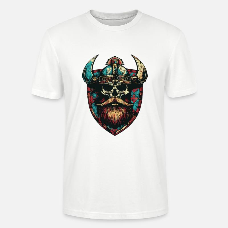 Wikinger Skull Wappen - Stanley/Stella Unisex Bio-T-Shirt CRAFTER - Weiß