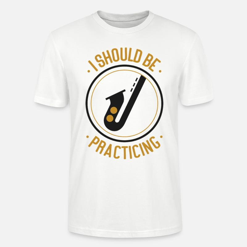 Saxophones que je devrais pratiquer - T-shirt bio CRAFTER Stanley Stella Unisexe - blanc
