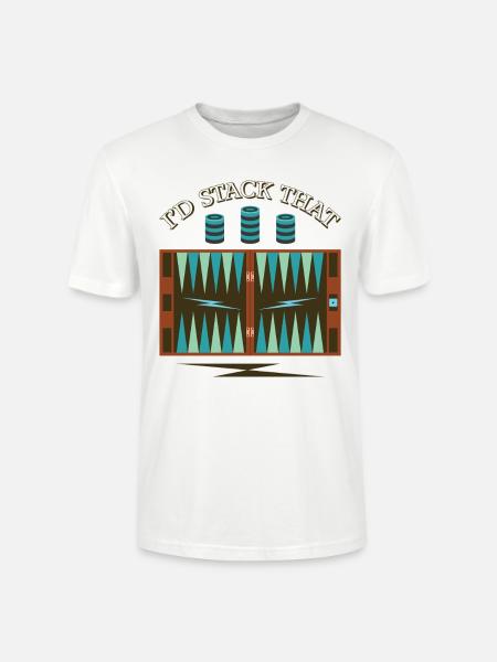 Backgammon Spiel - Stanley/Stella Unisex Bio-T-Shirt CRAFTER - Weiß