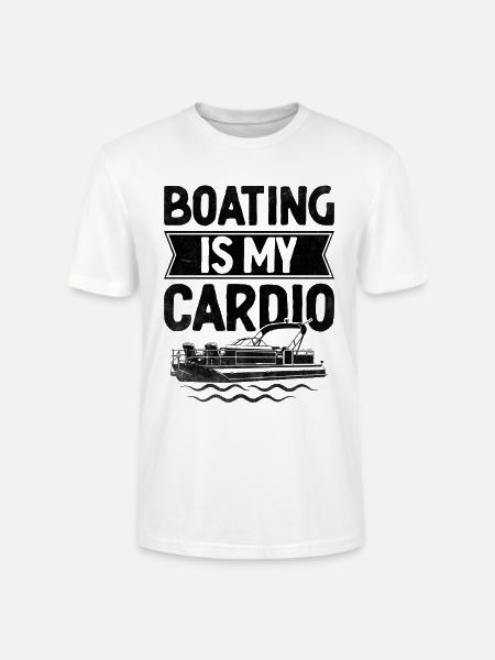 Bootfahren ist mein Cardio-Paddelboot - Stanley/Stella Unisex Bio-T-Shirt CRAFTER - Weiß