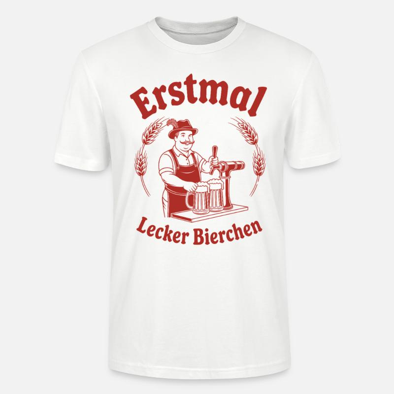 Erstmal lecker Bierchen - Stanley/Stella Unisex Bio-T-Shirt CRAFTER - Weiß