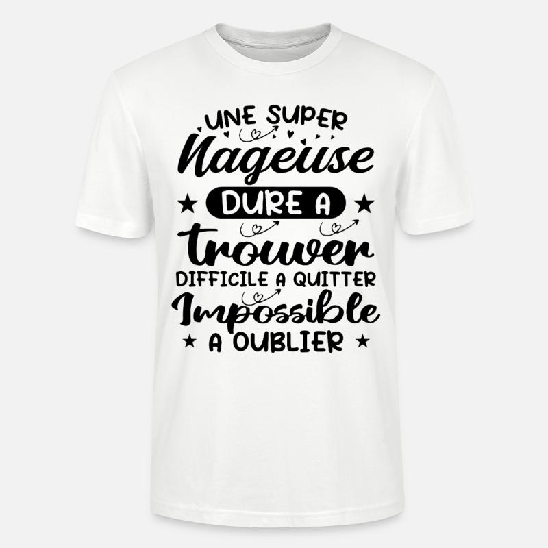 Ein Superschwimmer - Schwimmergeschenk - Stanley/Stella Unisex Bio-T-Shirt CRAFTER - Weiß