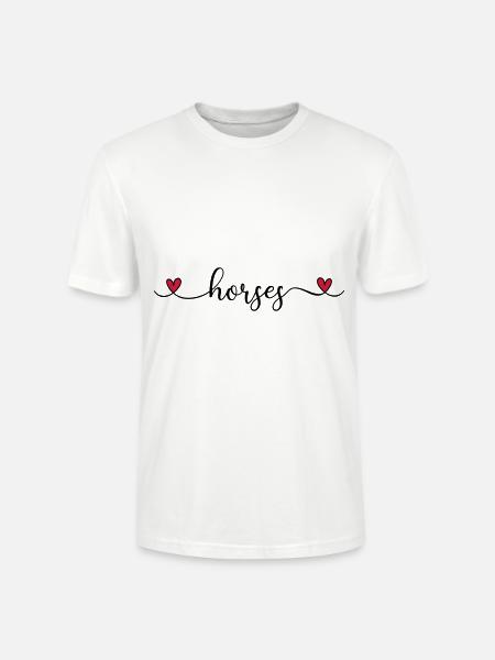 Ich liebe Pferde - Stanley/Stella Unisex Bio-T-Shirt CRAFTER - Weiß