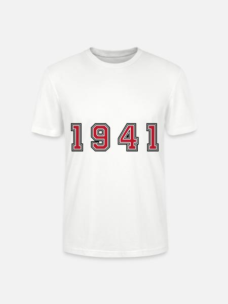 1941 year number - Stanley/Stella CRAFTER Unisex Organic T-Shirt - white