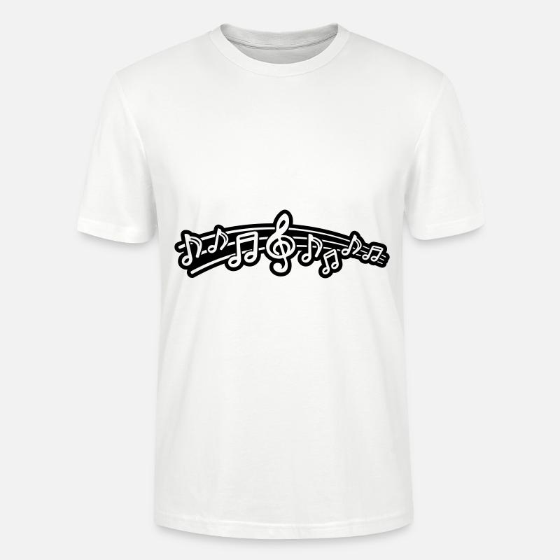 Clé de symbole de notes de musique - T-shirt bio CRAFTER Stanley Stella Unisexe - blanc
