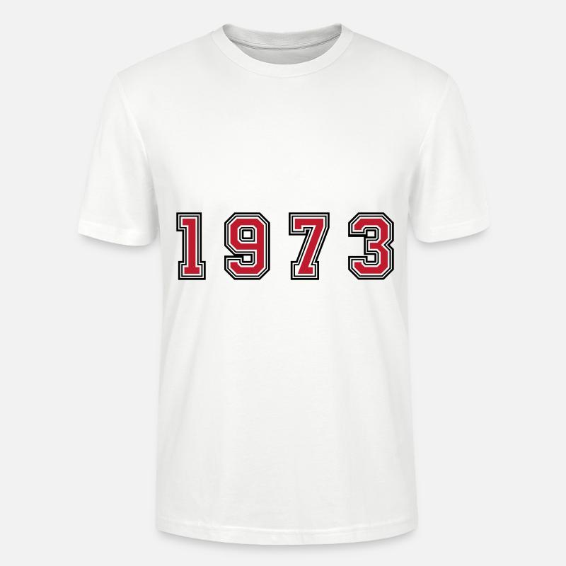 Numéro de l’année 1973 - T-shirt bio CRAFTER Stanley Stella Unisexe - blanc