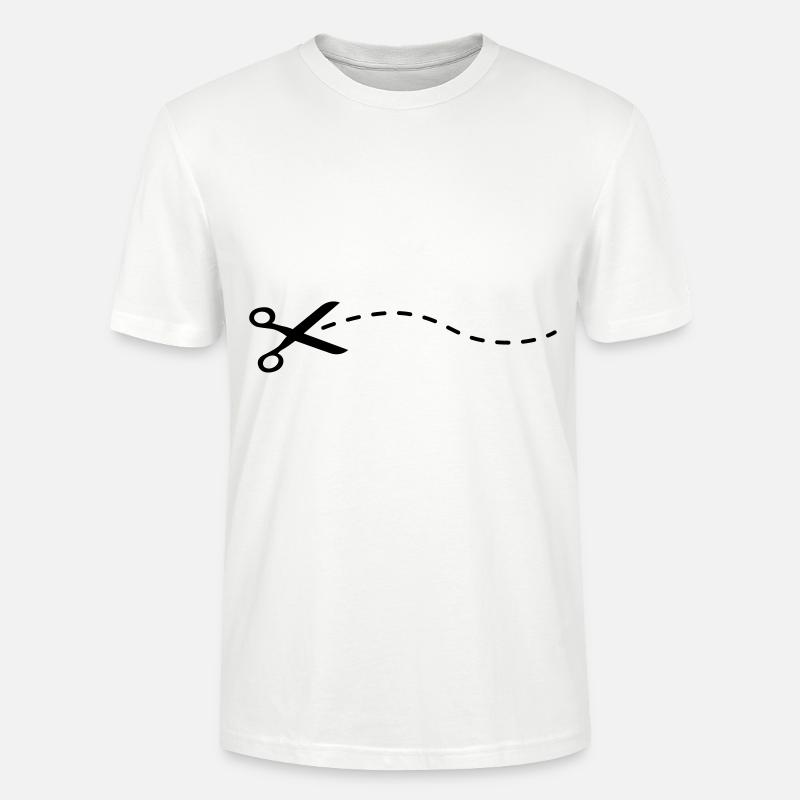 Ciseaux découpage - T-shirt bio CRAFTER Stanley Stella Unisexe - blanc