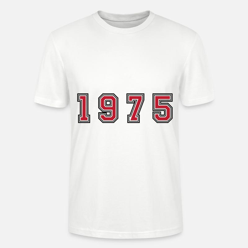Numéro de l’année 1975 - T-shirt bio CRAFTER Stanley Stella Unisexe - blanc