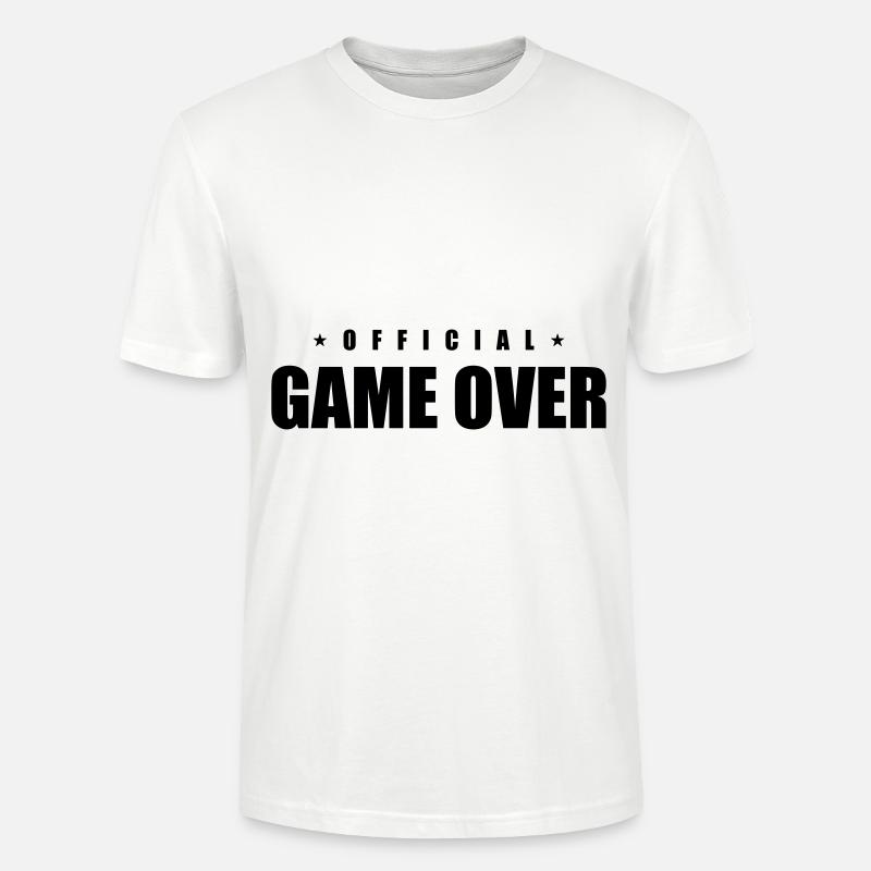 Game Over Spruch - Stanley/Stella Unisex Bio-T-Shirt CRAFTER - Weiß