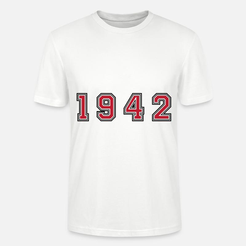Numéro de l’année 1942 - T-shirt bio CRAFTER Stanley Stella Unisexe - blanc