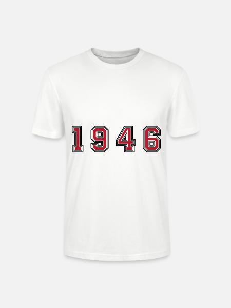 1946 year number - Stanley/Stella CRAFTER Unisex Organic T-Shirt - white