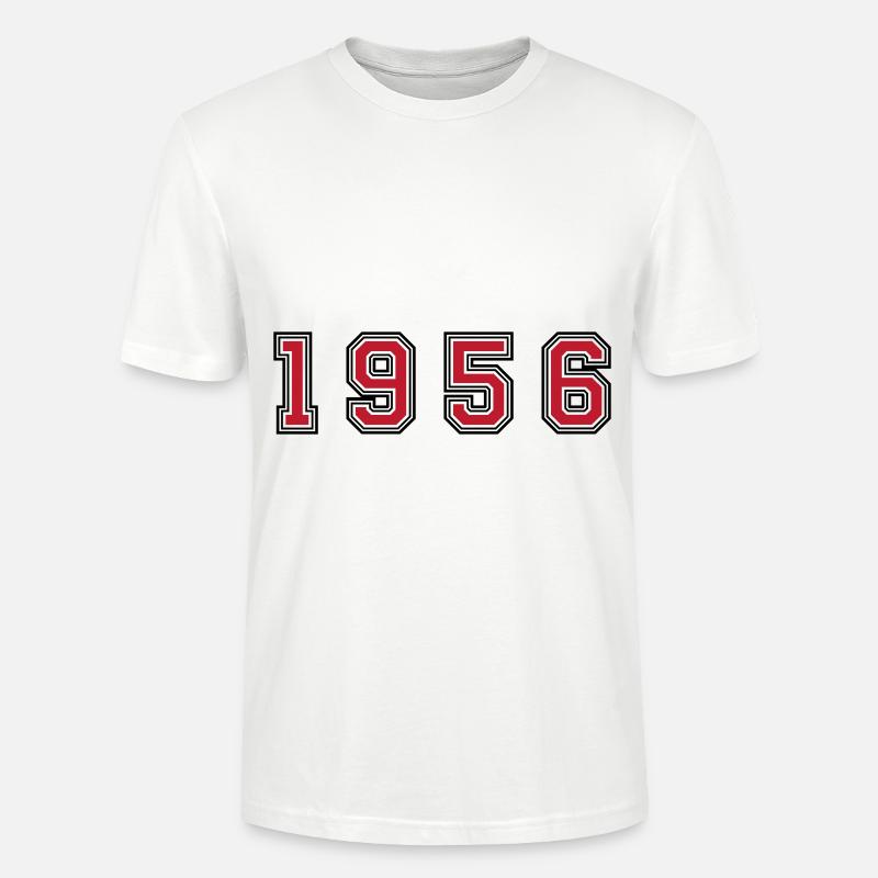Numéro de l’année 1956 - T-shirt bio CRAFTER Stanley Stella Unisexe - blanc