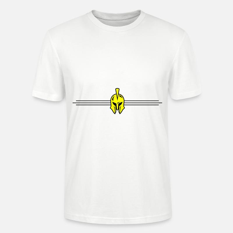 Logo du casque Spartan - T-shirt bio CRAFTER Stanley Stella Unisexe - blanc