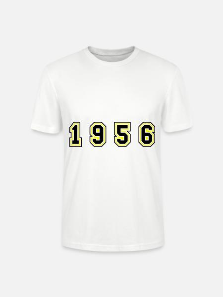 1956 Year Number - Stanley/Stella CRAFTER Unisex Organic T-Shirt - white