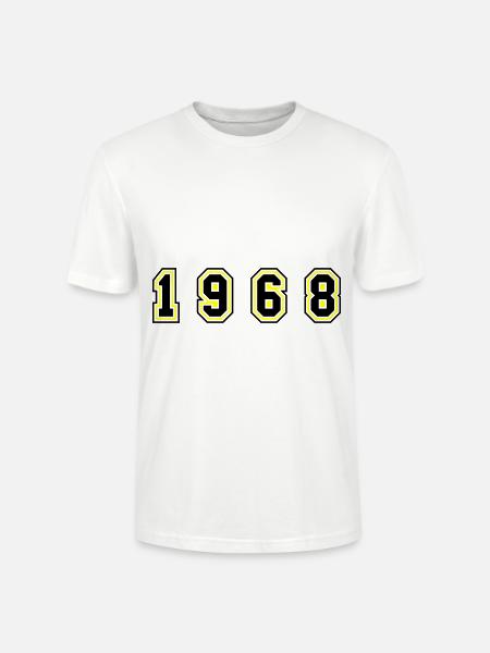 Numéro de l’année 1968 - T-shirt bio CRAFTER Stanley Stella Unisexe - blanc