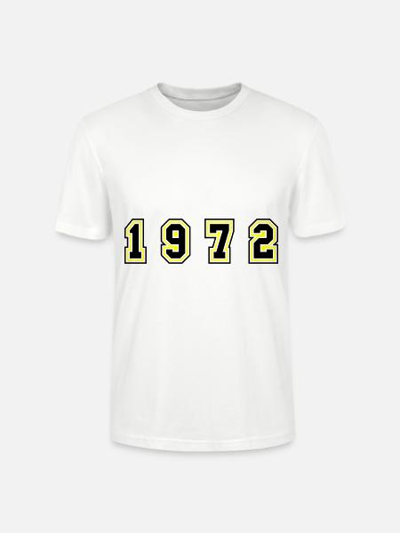 1972 Year Number - Stanley/Stella CRAFTER Unisex Organic T-Shirt - white