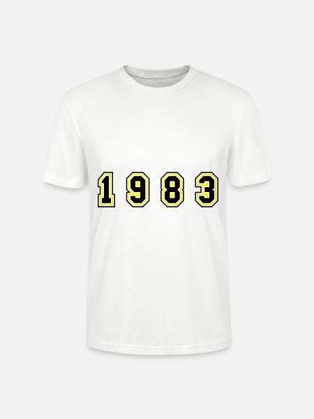 1983 Year Number - Stanley/Stella CRAFTER Unisex Organic T-Shirt - white