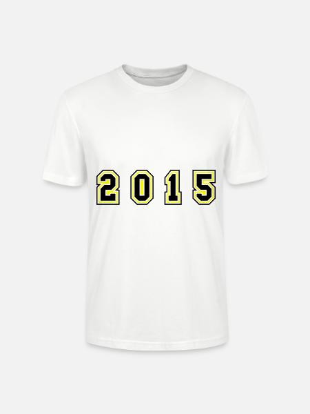 2015 Year Number - Stanley/Stella CRAFTER Unisex Organic T-Shirt - white