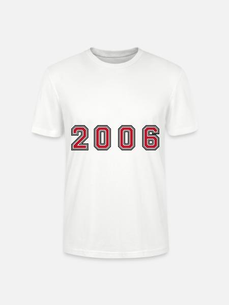 2006 year number - Stanley/Stella CRAFTER Unisex Organic T-Shirt - white