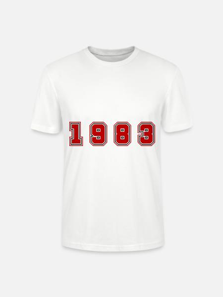 1983 Year Number - Stanley/Stella CRAFTER Unisex Organic T-Shirt - white