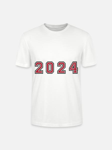 2024 year number - Stanley/Stella CRAFTER Unisex Organic T-Shirt - white