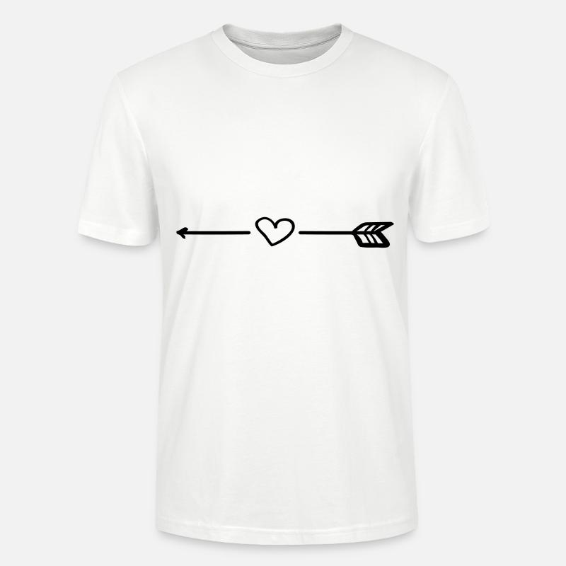 Herz Pfeil - Stanley/Stella Unisex Bio-T-Shirt CRAFTER - Weiß
