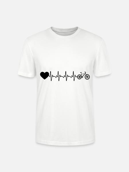Herzschlagherz und ebike - - Stanley/Stella Unisex Bio-T-Shirt CRAFTER - Weiß