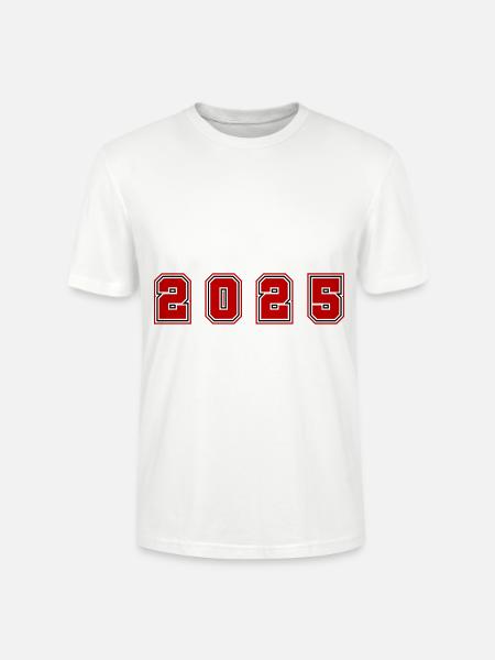 2025 Year Number - Stanley/Stella CRAFTER Unisex Organic T-Shirt - white