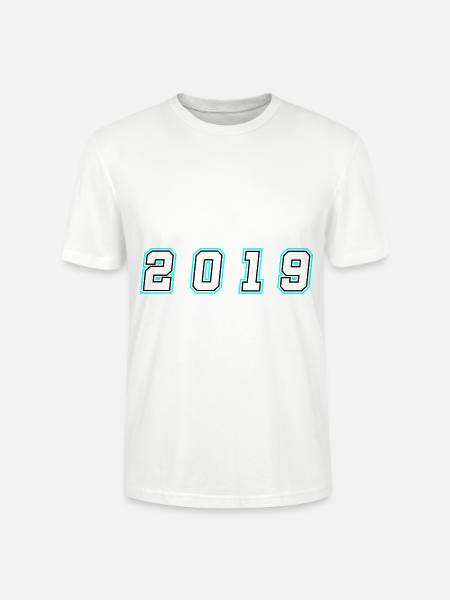 2019 Year Number - Stanley/Stella CRAFTER Unisex Organic T-Shirt - white