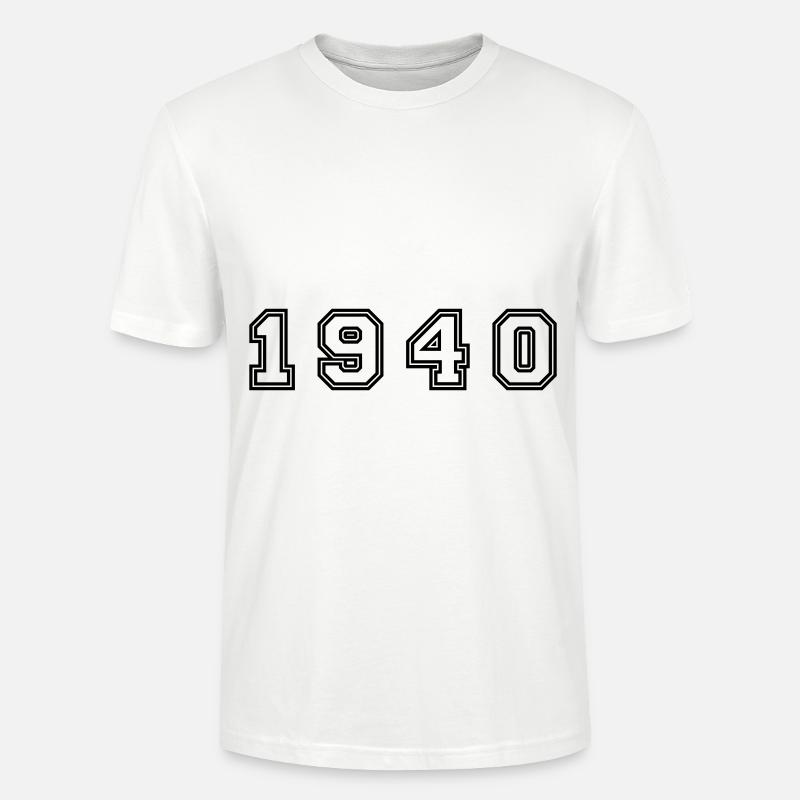 Numéro de l’année 1940 - T-shirt bio CRAFTER Stanley Stella Unisexe - blanc