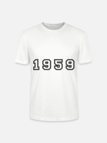 1959 Year Number - Stanley/Stella CRAFTER Unisex Organic T-Shirt - white