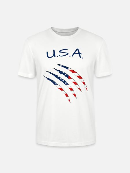 USA America - Stanley/Stella Unisex Bio-T-Shirt CRAFTER - Weiß