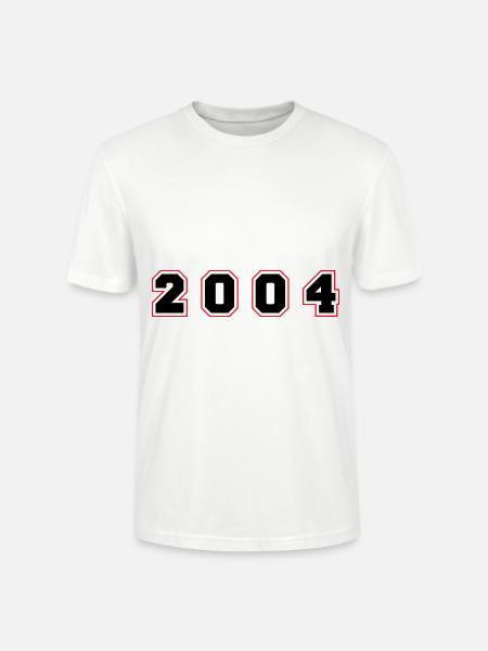 2004 Year Number - Stanley/Stella CRAFTER Unisex Organic T-Shirt - white