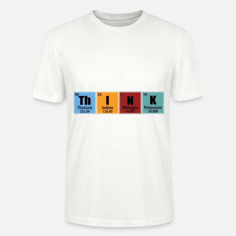 Denken - Elemente des Periodensystems - Stanley/Stella Unisex Bio-T-Shirt CRAFTER - Weiß
