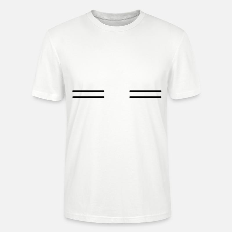 Deux doubles lignes - T-shirt bio CRAFTER Stanley Stella Unisexe - blanc