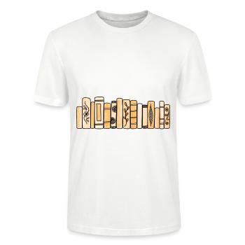 Livres Pastel Orange - T-shirt bio CRAFTER Stanley Stella Unisexe - blanc - Devant - Alina (178cm) & Michal (187cm)