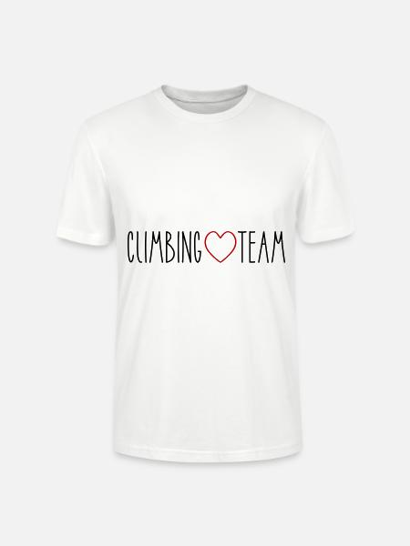 Climbing Team Heart - Stanley/Stella CRAFTER Unisex Organic T-Shirt - white