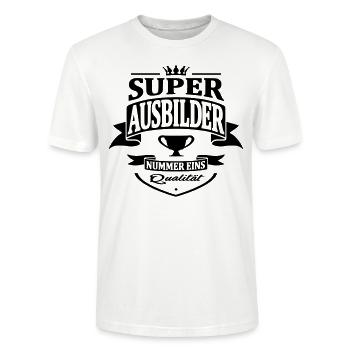 ausbilder nummer eins - Stanley/Stella Unisex Bio-T-Shirt CRAFTER - Weiß - Vorne - Alina (178cm) & Michal (187cm)