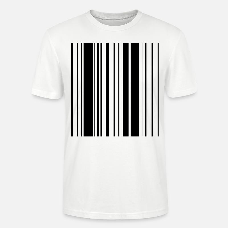Stripes pattern barcode - Stanley/Stella CRAFTER Unisex Organic T-Shirt - white