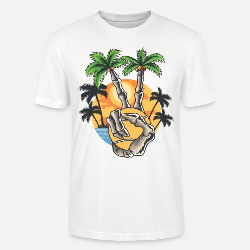 Skeletthand mit Tennis- oder Padelball - Stanley/Stella Unisex Bio-T-Shirt CRAFTER - Weiß