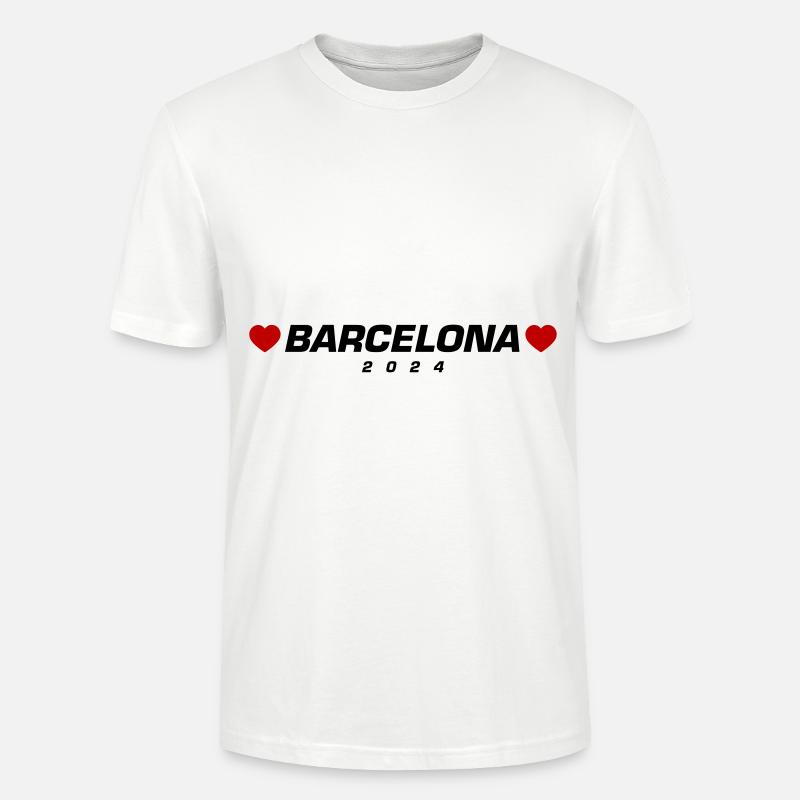 Cœur de Barcelone 2024 - T-shirt bio CRAFTER Stanley Stella Unisexe - blanc