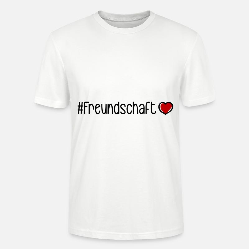 Freundschaft Herz - Stanley/Stella Unisex Bio-T-Shirt CRAFTER - Weiß