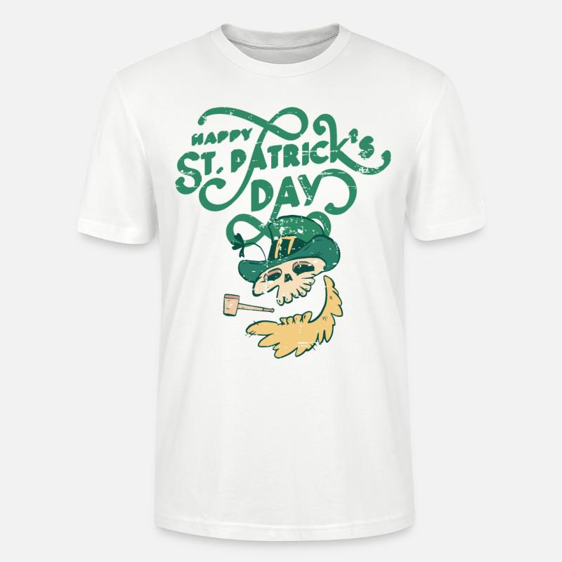 St Patricks Day, - Stanley/Stella Unisex Bio-T-Shirt CRAFTER - Weiß