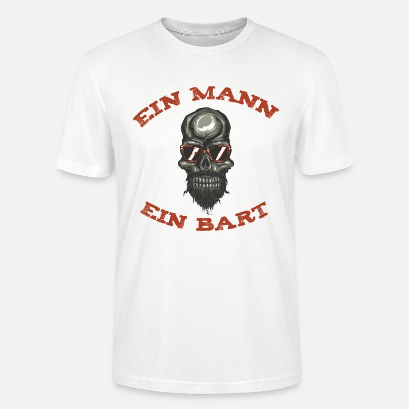 Ein Mann ein Bart - Stanley/Stella Unisex Bio-T-Shirt CRAFTER - Weiß